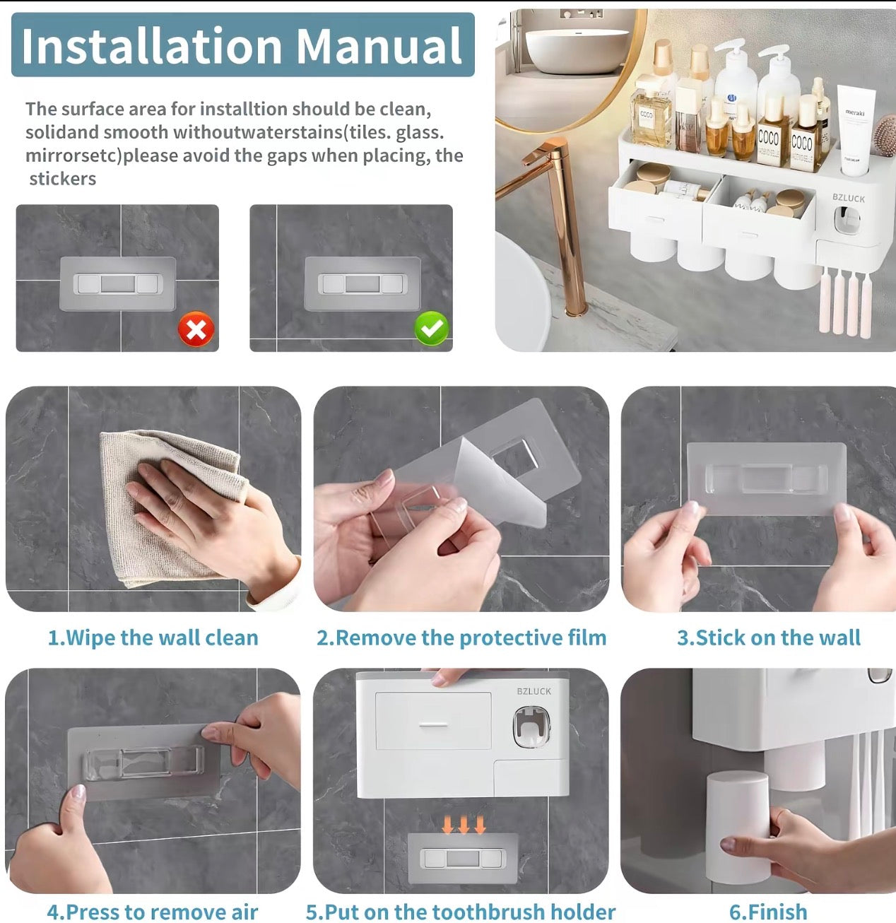 Bathroom Essentials Holder